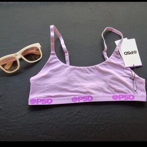 PSD Modal Solids Sport Bra color Lavander size Medium.